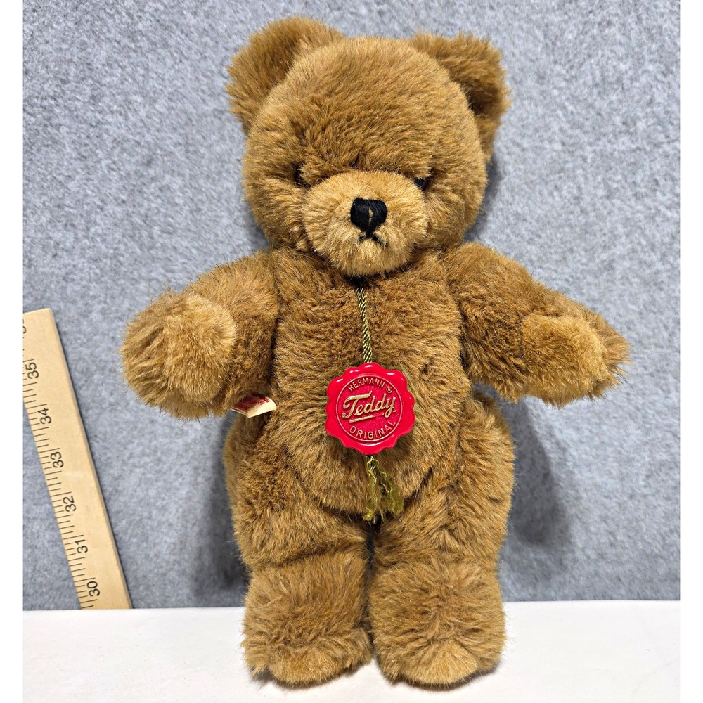 Hermann Teddy Original Brown Plush Teddy Bear 8 in Vintage 1980s w/ Tag